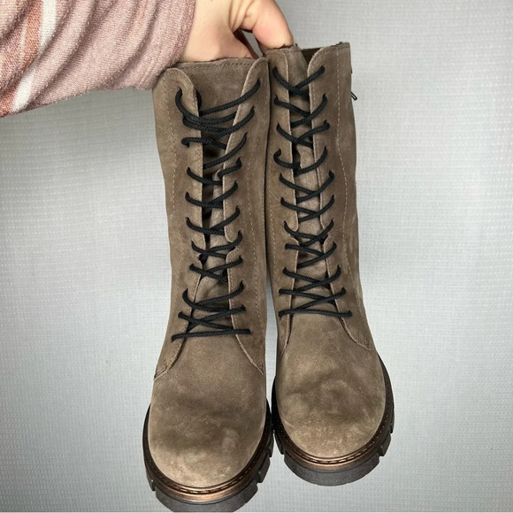 ARA High Soft | Combat Mid Calf‎ Boots New 4.5 Dover Lace Up - Picture 2 of 6